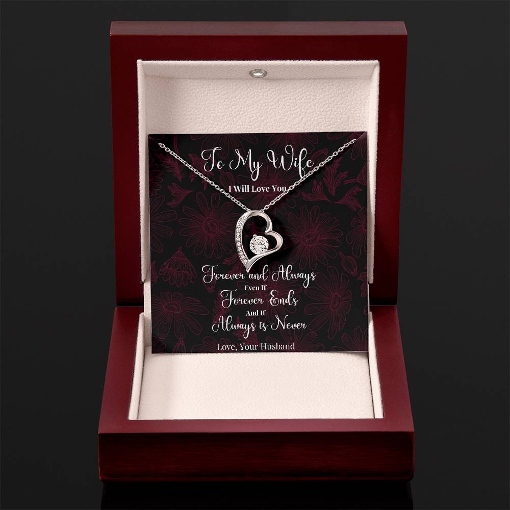 To My Wife - I Will Love You - Forever Love Necklace