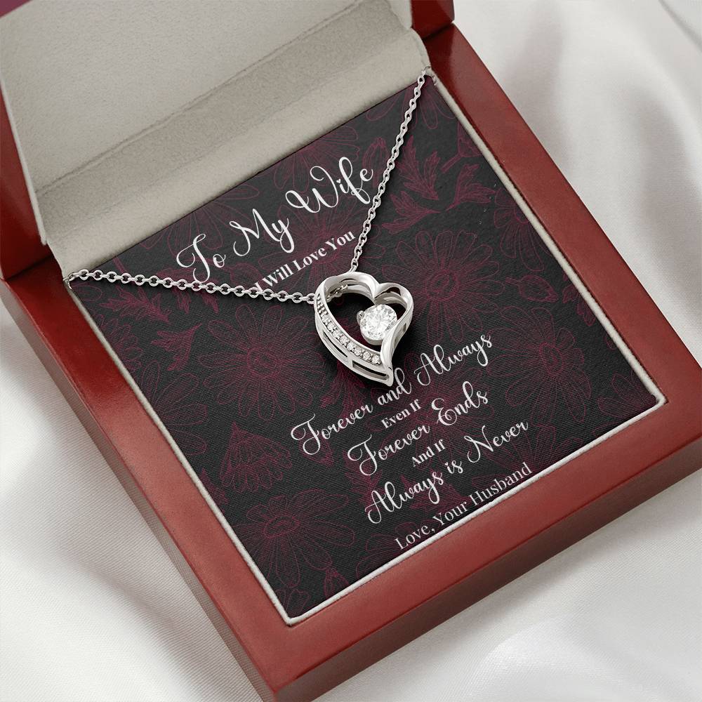 To My Wife - I Will Love You - Forever Love Necklace