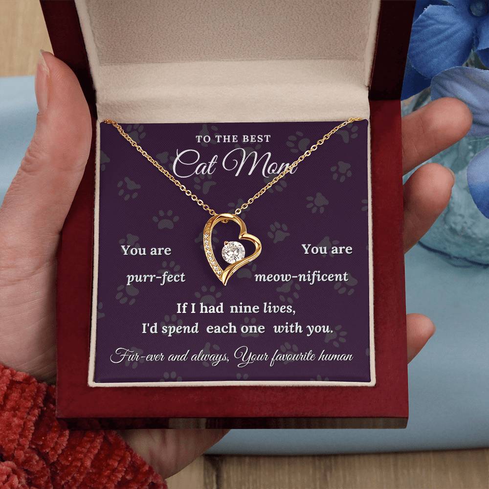 Best Cat Mom Forever Love Necklace