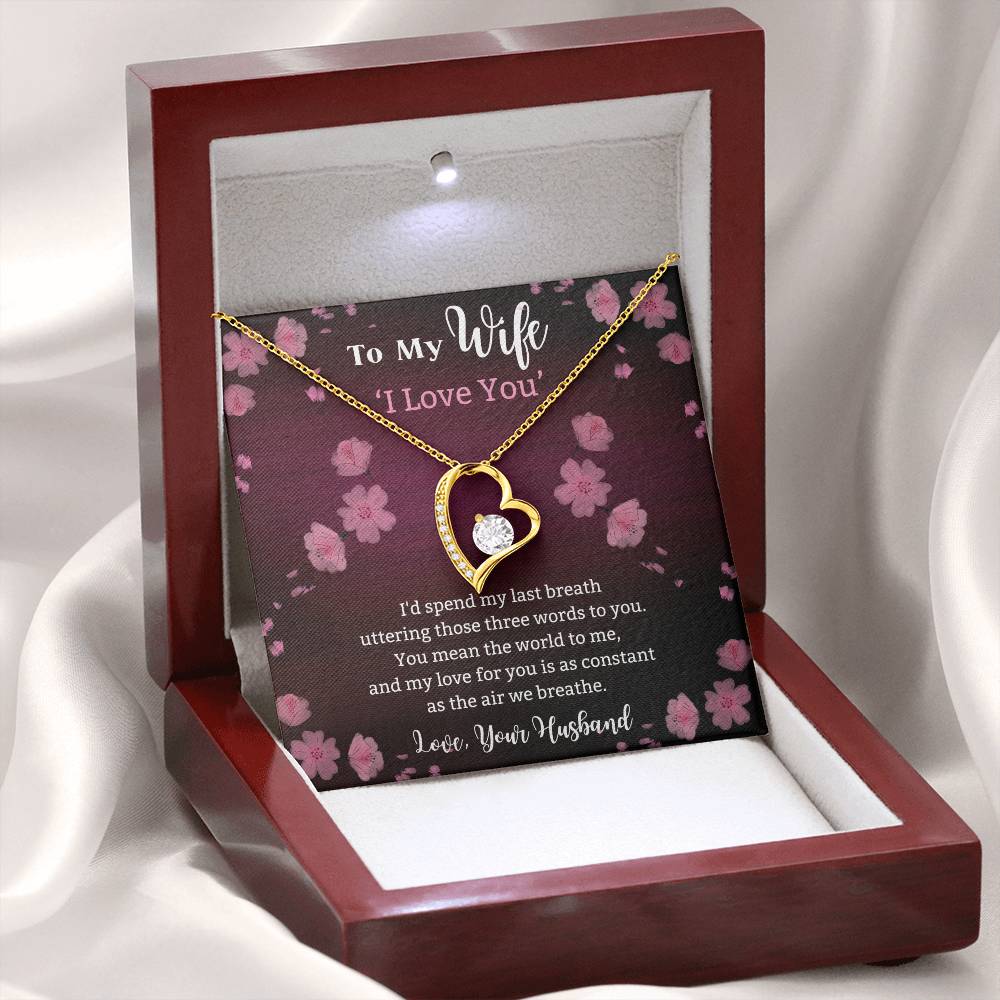 To My Wife - The Air We Breathe - Forever Love Necklace