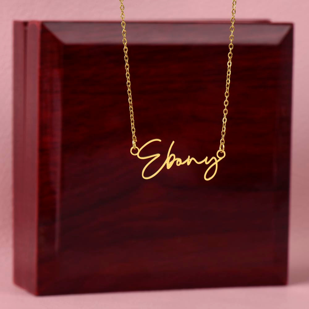 To My Beautiful Daughter - You Bring Brightness To My World - Signature Name Necklace