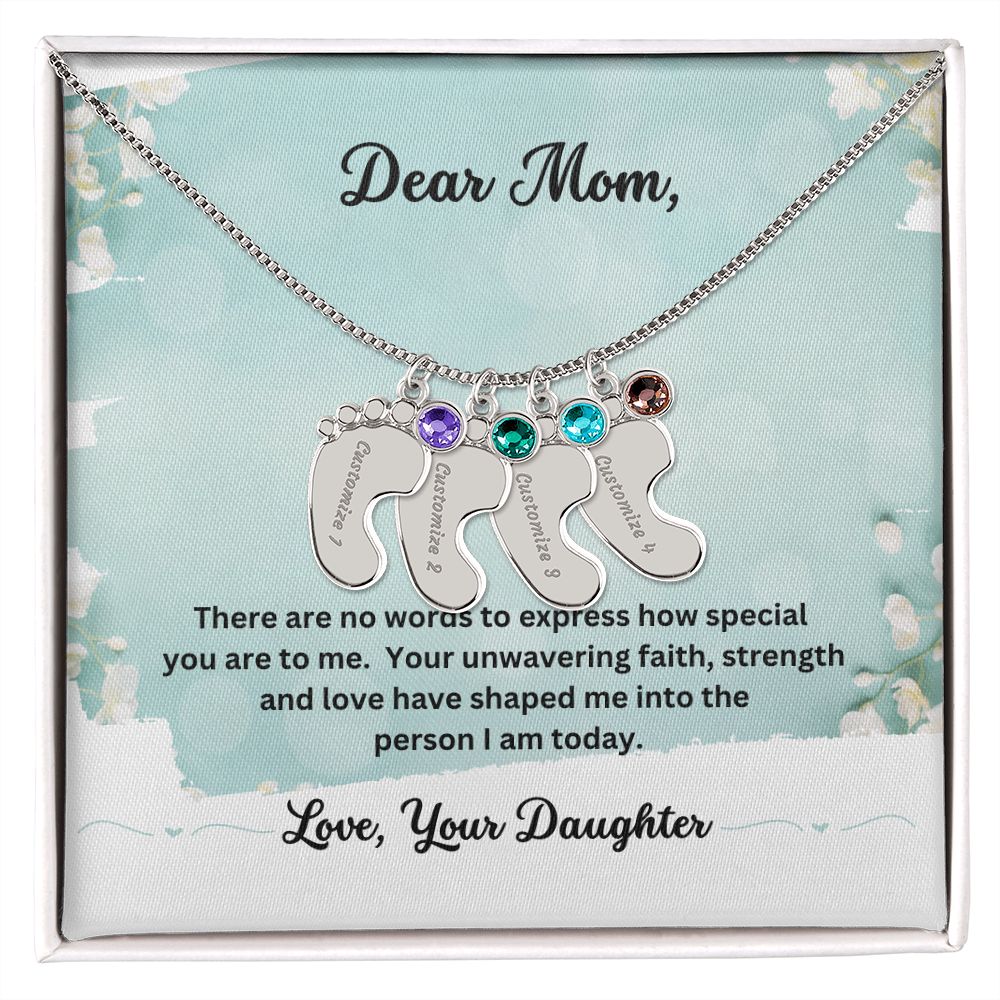 Dear Mom - Faith, Strength and Love - Baby Feet