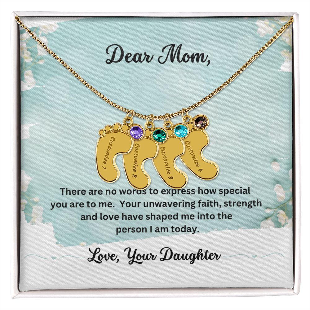 Dear Mom - Faith, Strength and Love - Baby Feet