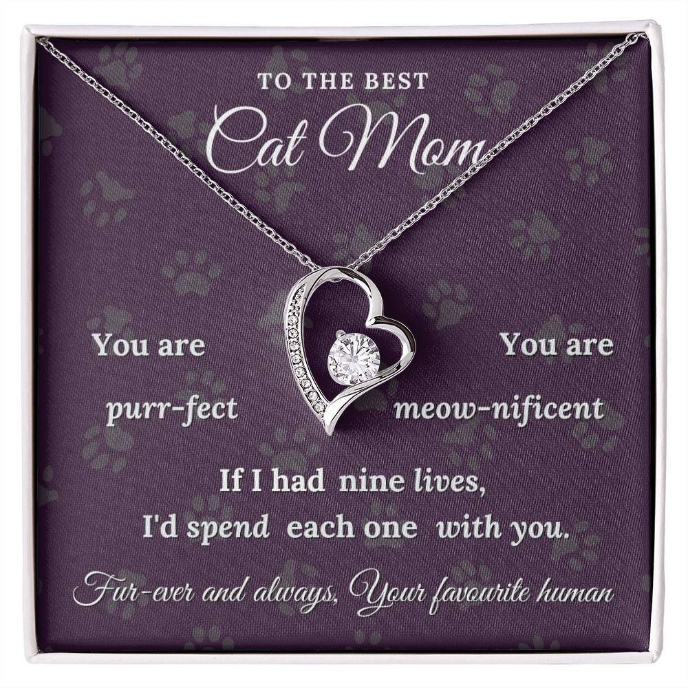 Best Cat Mom Forever Love Necklace