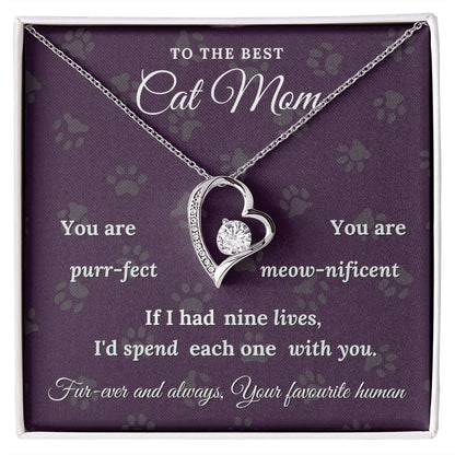 Best Cat Mom Forever Love Necklace