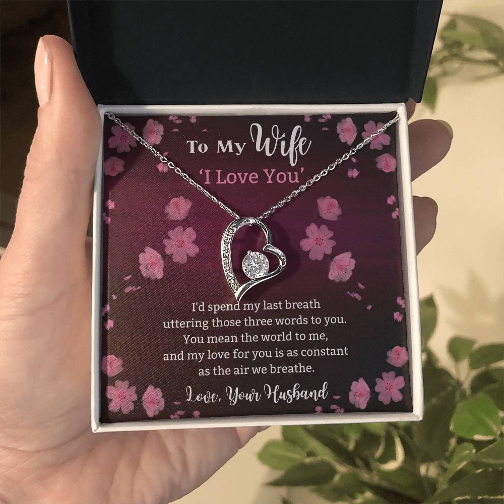 To My Wife - The Air We Breathe - Forever Love Necklace