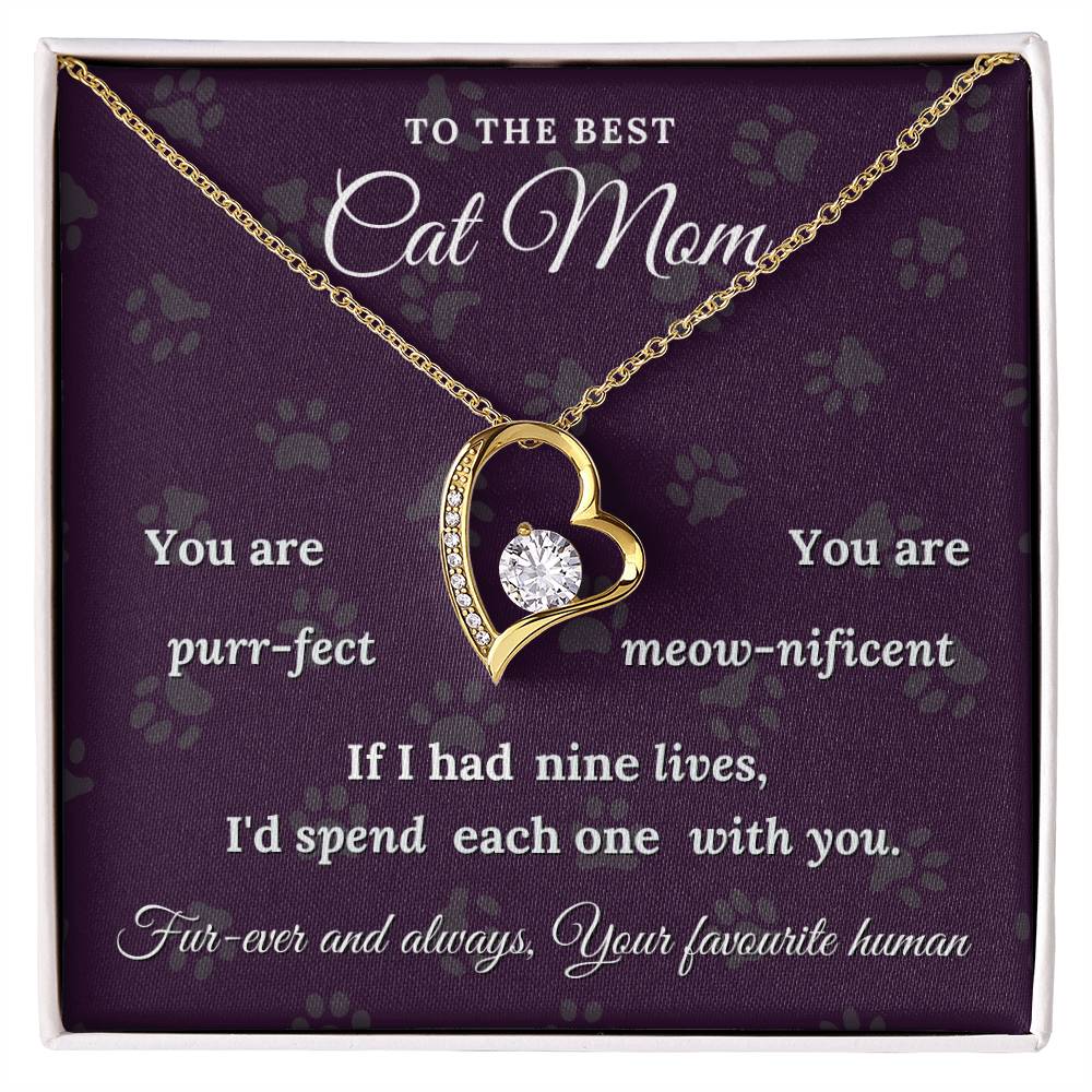 Best Cat Mom Forever Love Necklace